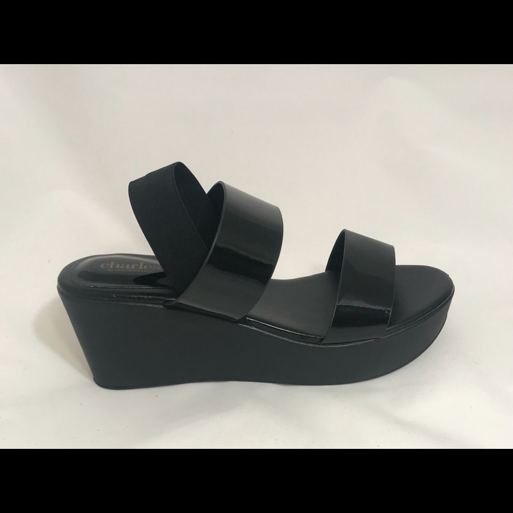 New Charles By Charles David Black Platform Wedge - image 2